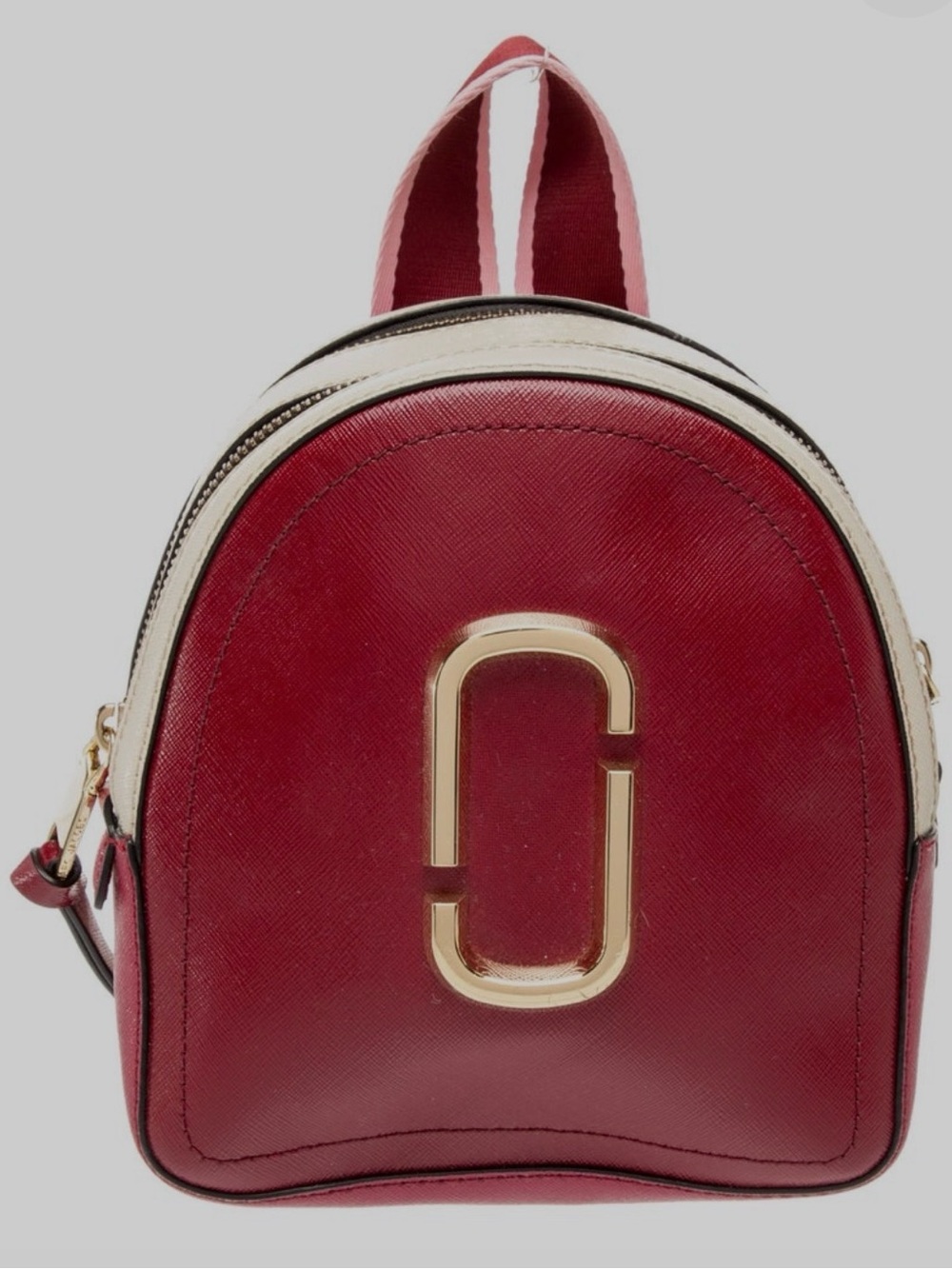 Marc Jacobs Red Mini Backpack with Gold Hardware